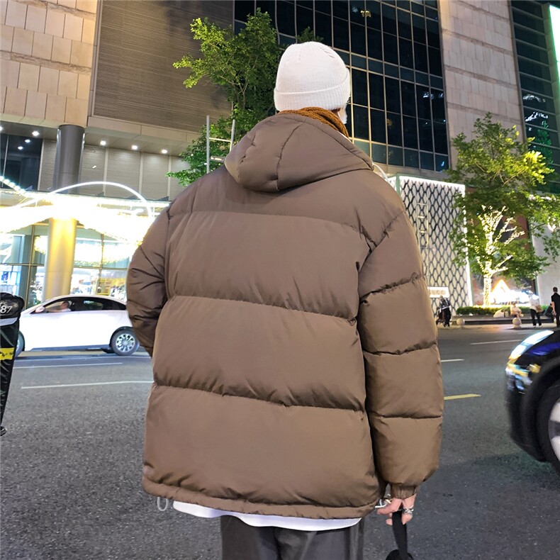 特批港风夜景宽松十字架印花休闲连帽棉服A247-MY162特批85控138,男装棉衣,电商A247