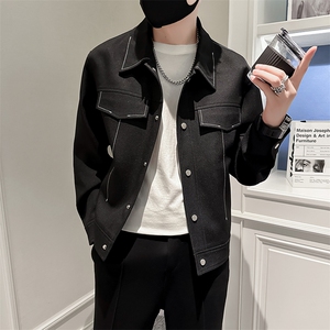秋季2024轻熟抖音小伙明线纯色休闲夹克店主风A236-JK5030-P115图片