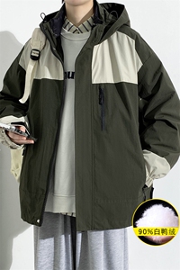 冬上新三合一冲锋衣潮加绒加厚羽绒服外套男女 8300-P210控价299图片