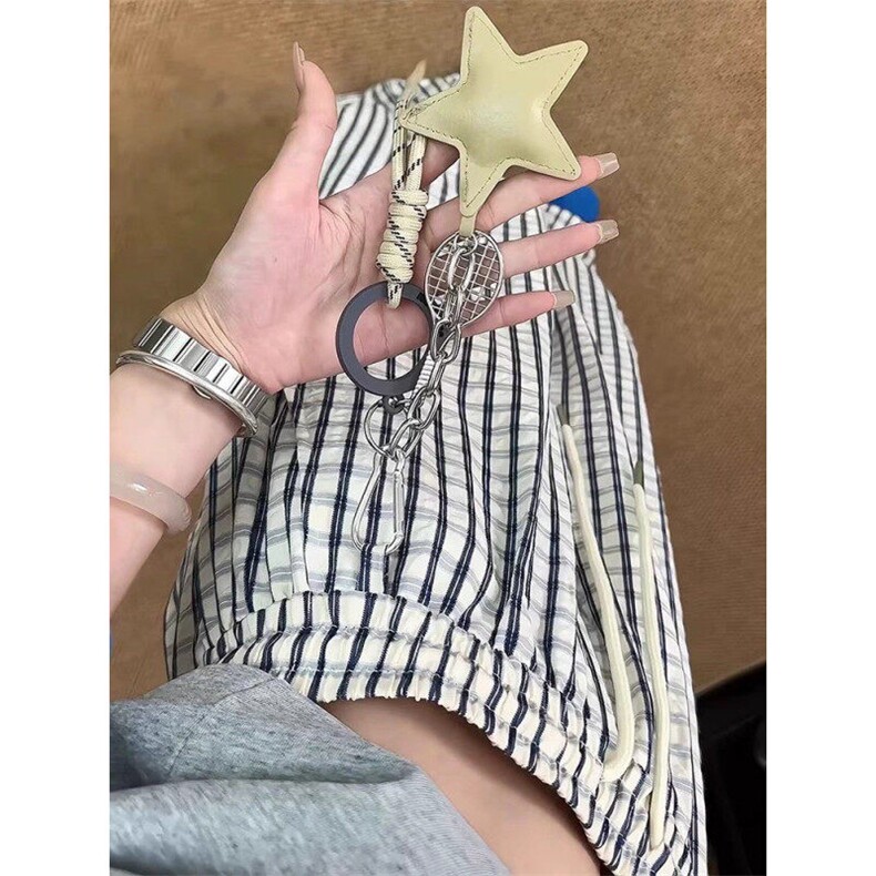 送星星挂饰高质量褶皱格子休闲裤ZK0382-特批45,男装休闲裤,星座313A(原308A-2)