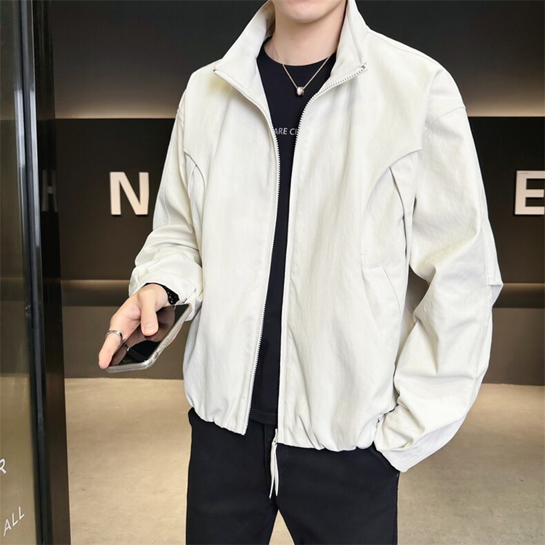 现货美式蝙蝠袖立领夹克外套男2026新款短款外套JK02636-P75,男装夹克,星座308B-2