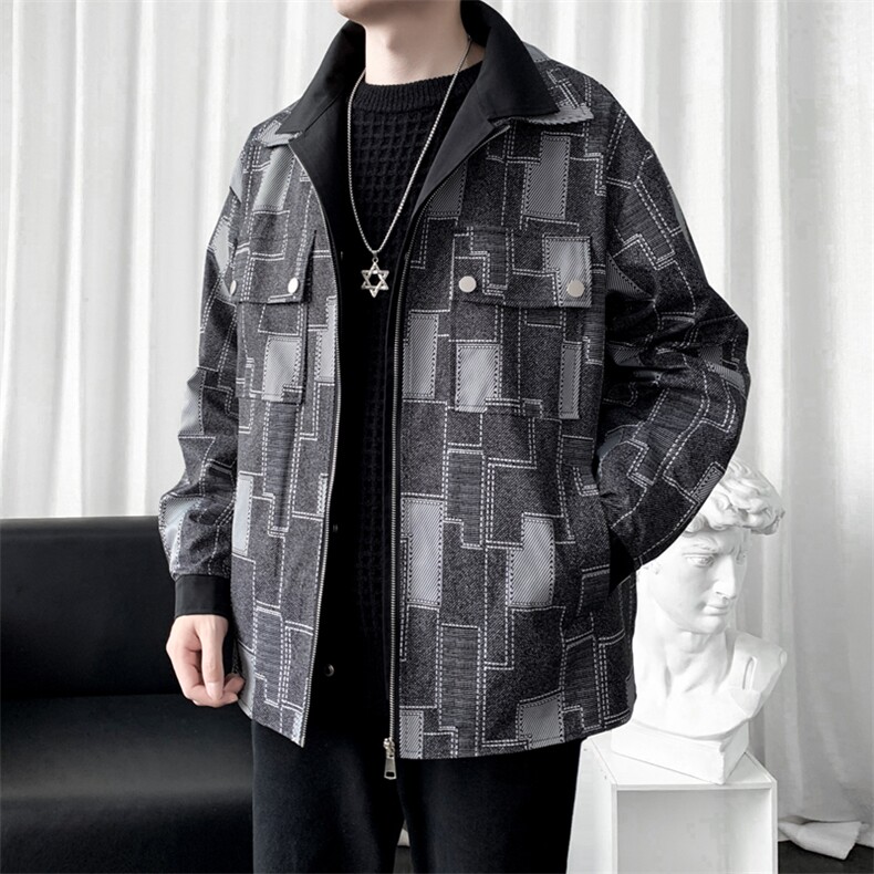 得物-直播精品数码印假两件夹克男外套轻熟JLJ-201批115元控168,男装夹克,星座401