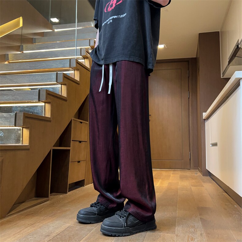 量大优供视频激光拖地直筒冰丝裤XH66-特P30,男装休闲裤,电商B367