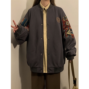 春秋季棒球服男女新款美式夹克休闲外套XZ102B-1-JK2608P85图片