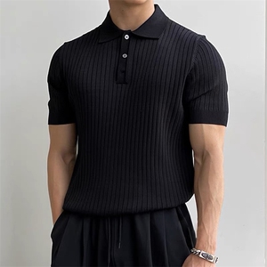 1506/QK030/P42夏季薄款纯色POLO衫男韩版潮流休闲翻领上衣服百搭图片