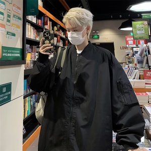 工装复古外套男潮痞帅港风高街夹克春秋2025新款棒球服W4983-P55图片