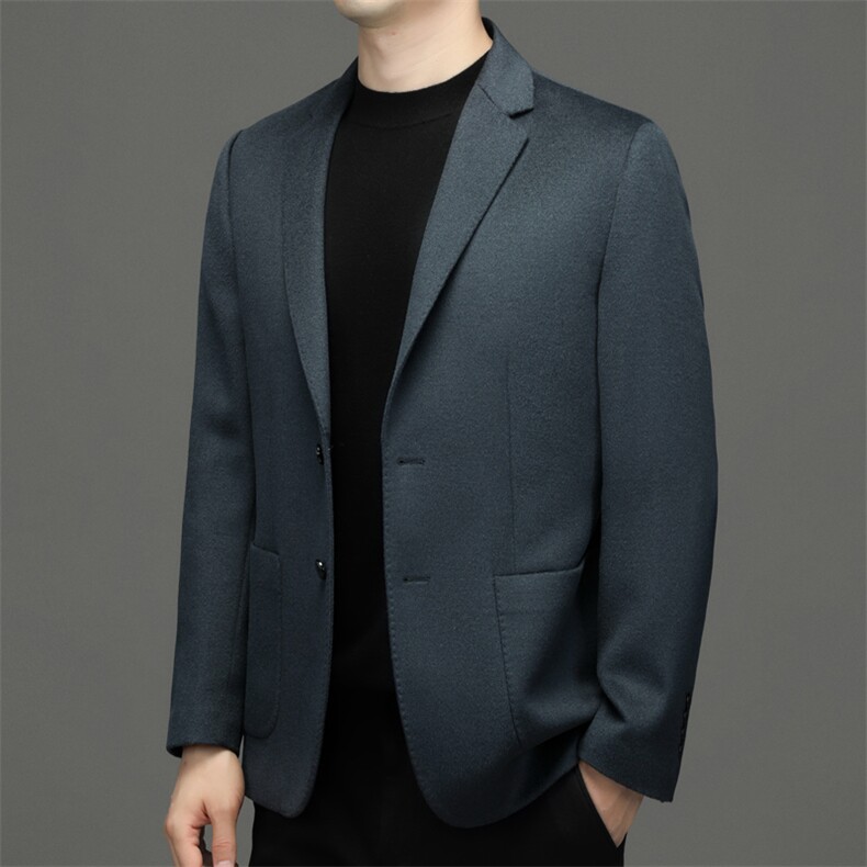 BW63695钱塘2020-2冬季新款商务休闲厚款中年男士毛呢外套P350,男装西服,钱塘207-2
