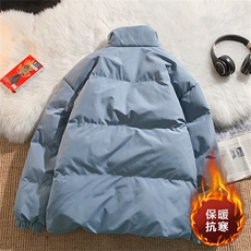 得物二开跑量棉衣休闲加厚棉服男女同款情侣纯色面包服218-35，男装棉衣，星座1402-1