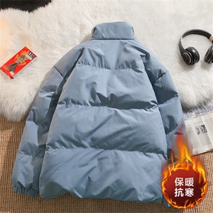 得物二开跑量棉衣休闲加厚棉服男女同款情侣纯色面包服218-35图片