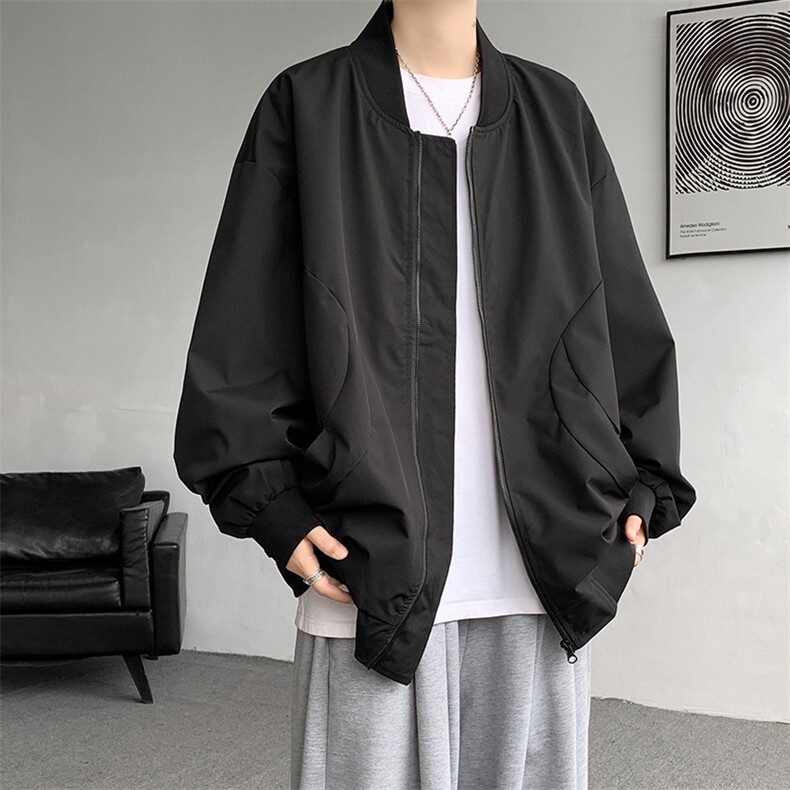 M-8XL春季棒球服外套男大码立领飞行员夹克潮牌休闲衣服JK001P65,男装夹克,电商B312