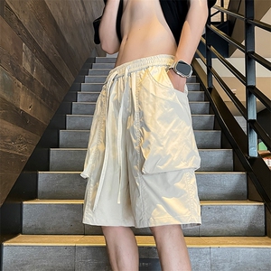 供视频~双层大口袋工装短裤防水面料 A454特P35控55图片