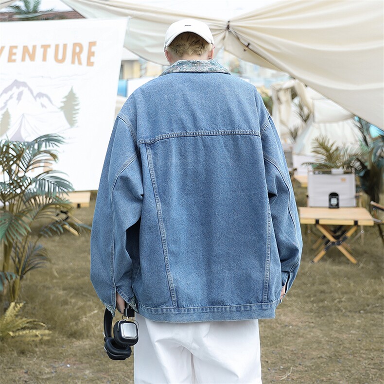 欧美高街vibe上衣拼接工装牛仔外套男女ins潮牌痞帅夹克J2045-p60,男装工装外套,星座1008-2