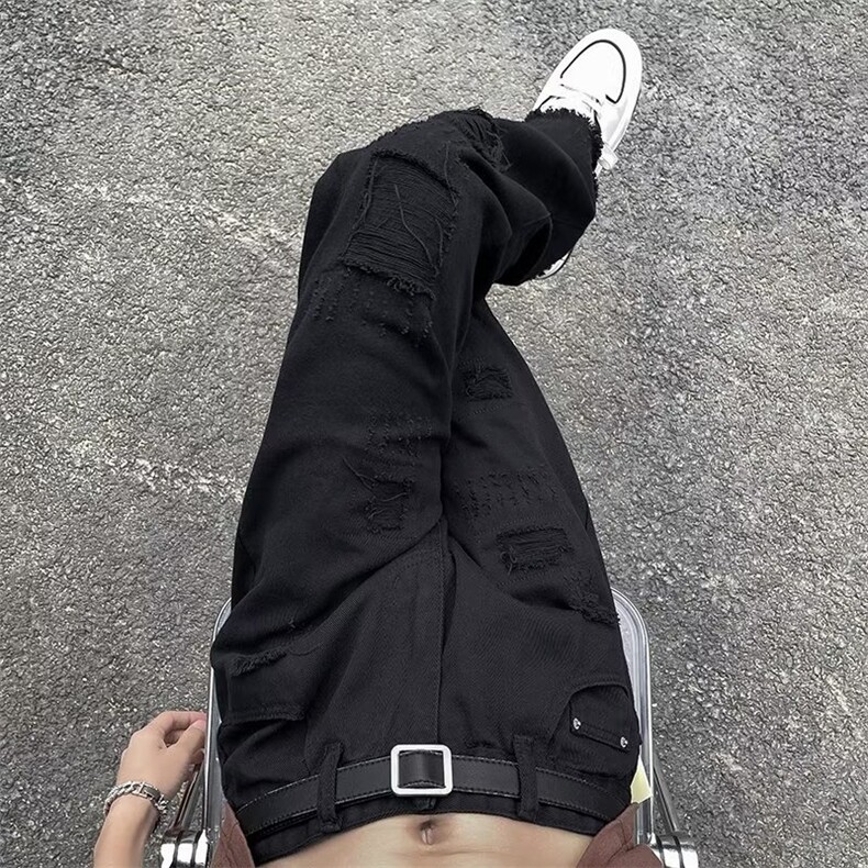 男牛仔裤时尚潮流青春流行夏季简约直筒裤N28P38,男装牛仔裤,星座1116-2
