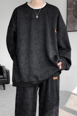 现货TZ761-特P65?秋季痞帅高街扎染卫衣卫裤休闲套装男，男装休闲套装，电商A059