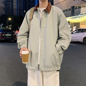港风上衣夹克宽松落肩翻领工装外套 JK863 P70图片