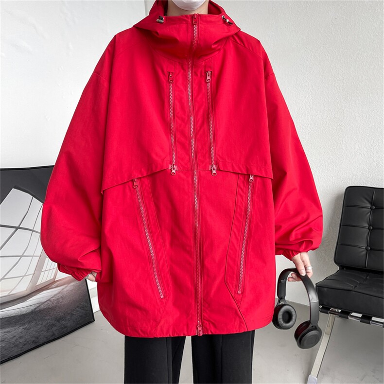 JK8121/P75春装现货冲锋衣防水美式机能工装高级感衣服夹克外套男,男装夹克,电商A141
