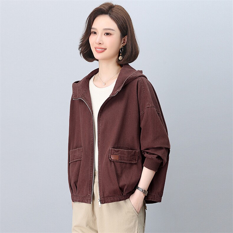 短外套女2025春秋新款休闲百搭复古夹克上衣,女装短外套,忆绮罗