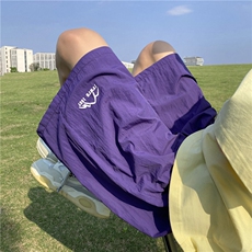 ins潮流多巴胺多色宽松短裤男生百搭沙滩裤B315-K23353-特p20控38，男装休闲裤，电商B315