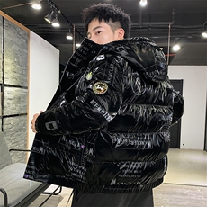 现货店主风2025秋冬时尚亮面羽绒服男士外套男装8028P100，男装羽绒服，星座1602B（原101B-1）
