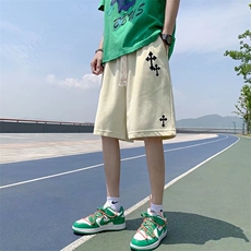 夏季休闲短裤男ins潮牌纯色简约刺绣短裤K245P26，男装休闲裤，星座1116-2