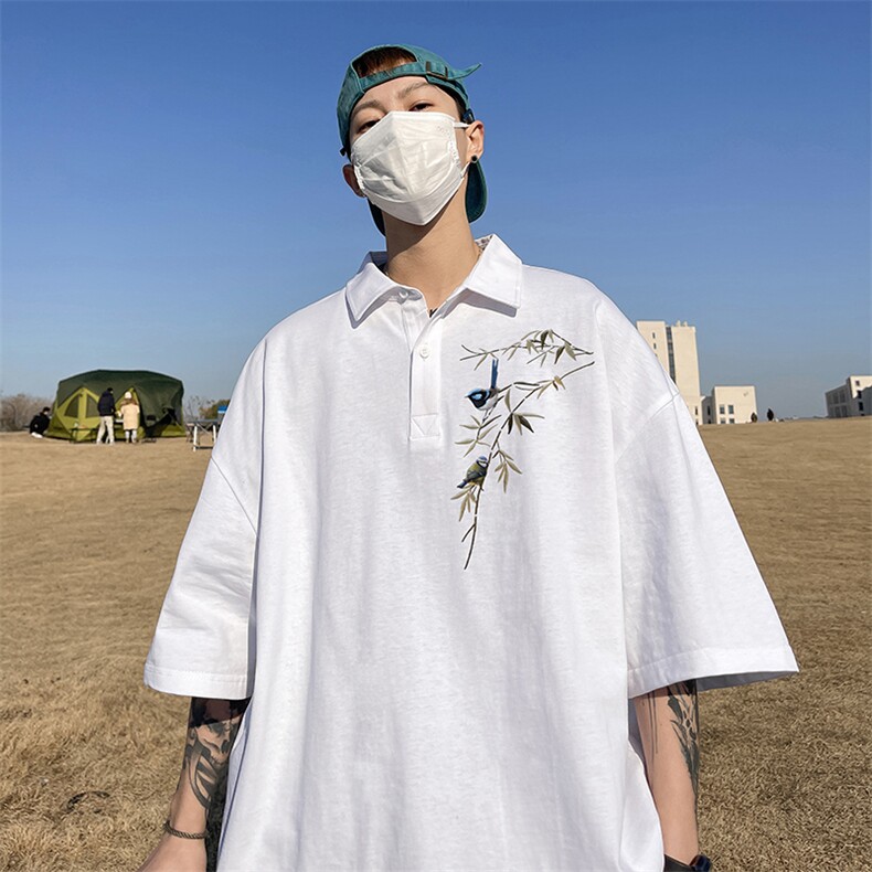 支持得物品质配合二开珠地网眼透气宽松短袖T恤翻领POLO衫PL102,男装T恤,电商A486