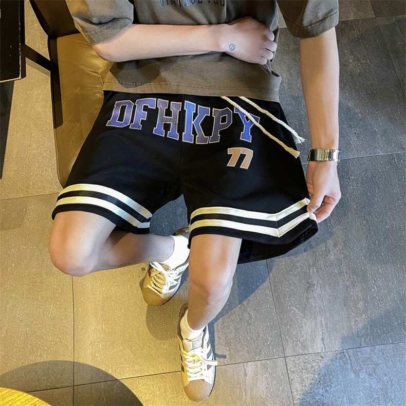 美式ins潮外穿篮球运动短裤男HD49P33,男装牛仔裤,星座1116-2
