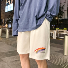 MK37064-P15冰丝短裤男士大码宽松休闲五分裤男运动中裤港风，男装休闲裤，电商A040A