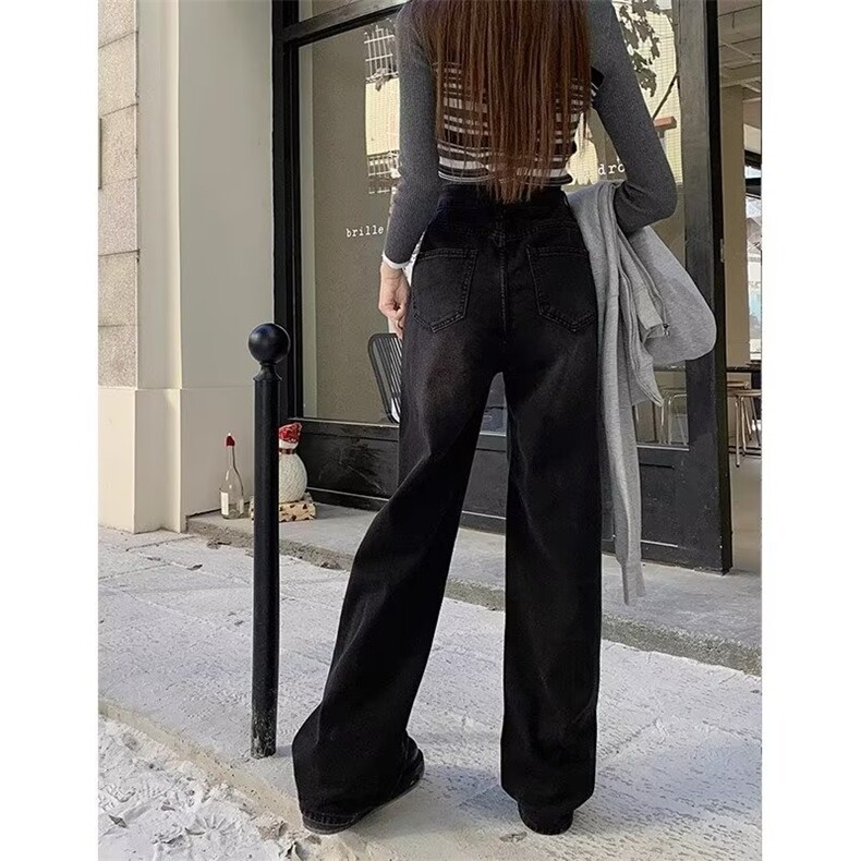牛仔裤男春秋季宽松直筒阔腿长裤男生美式潮牌休闲夏宽松裤子男款,男装牛仔裤,星座1210-1