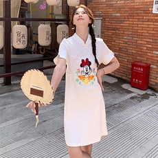 新中式现代改良刺绣旗袍连衣裙P115-K165，女装汉服/婚纱/旗袍/礼服，红龙果