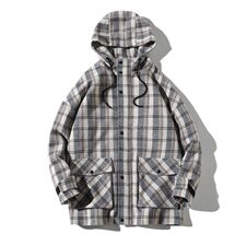【】A003-HF011-P50冬装经典格子大衣时尚男装港仔，男装毛呢大衣，电商A003