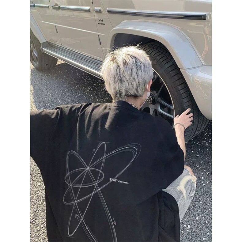 1506-1/TN541/P30重磅夏季短袖t恤潮牌大码宽松百搭学生上衣1，男装T恤，星座1506-1