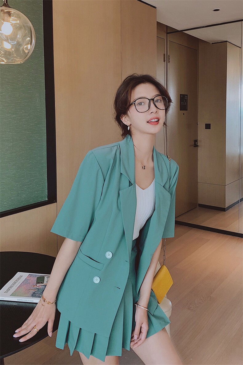 档口现货爆款西装套装新增白色白底图zb011-892p110k168,女装西装,Mushroom