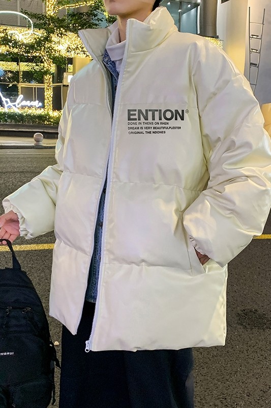 新款立领pu皮印花棉衣男秋冬季加厚面包服外套保暖棉服MY621-P115,男装棉衣,星座505-3