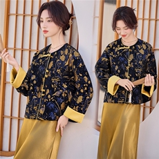 9759时尚复古新中式盘扣外套，女装短外套，罗得堡