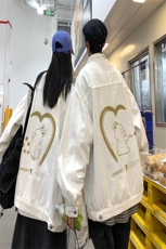 2024港风不一样情侣印花牛仔夹克外套男JK566-P6588，男装夹克，星座912-1（原星座914-5）