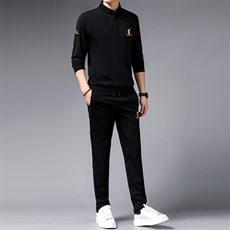 SA9668-2钱塘2020-2中年男士冬季厚款新款时尚休闲百搭套装P152，男装休闲套装，钱塘207-2