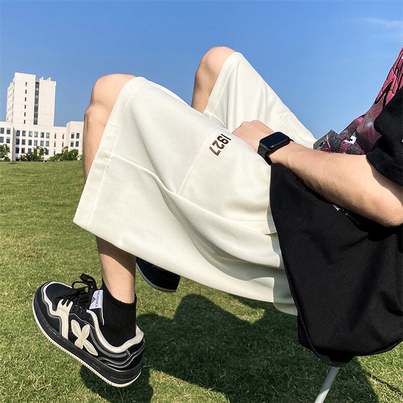 深度库存直播男高克重刺绣宽松短裤运动裤休闲裤沙滩裤D77-特批25,男装牛仔裤,电商A099