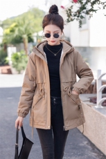 现货！！2025冬季新款加绒加厚外套女连帽中长款棉衣显瘦派克棉服，女装棉衣/棉服，以桐