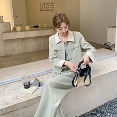档口现货2026新款春秋女装休闲假两件西装两件套装p175-k258，女装套装/套裙，2C266