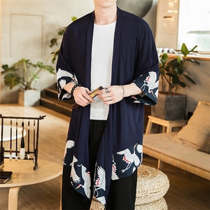 夏季大码风汉服唐装薄款和服防晒衫披风复古道袍中性 F10/P65图片