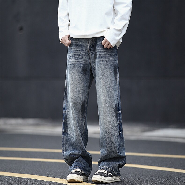 A408-1-24K70037-P75-X98-M-3XL24年主推新色水洗休闲直筒牛仔裤,男装牛仔裤,电商A408
