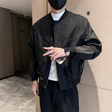 社会小伙男士秋冬纯色2025秋季长袖夹克店主风JK0816-P115，男装夹克，电商A236