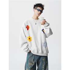WY5530-P40特加绒P45特大码刺绣高品质华棉重磅卫衣，男装卫衣，电商D232