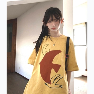 H0654-P35韩系短袖t恤女夏季减龄宽松上衣图片