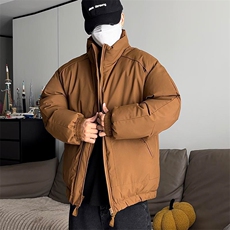 现货冬季美式休闲加厚雪山外套夹克立领纯色三防户外工装棉服，男装夹克，电商A443