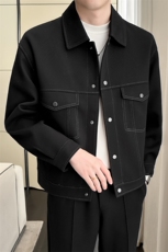 现货轻熟风2025秋季男明线工装斜纹夹克外套JK31P105控138，男装夹克，电商B276A