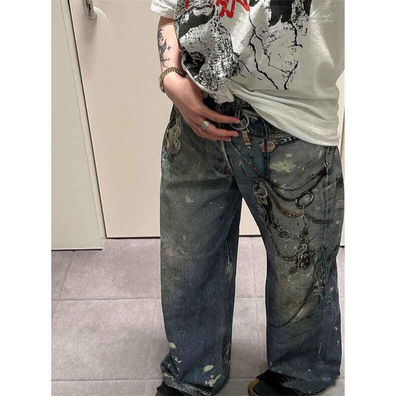 【套图4】903-AK91-特P70【98】S-3XL印花牛仔裤！3,男装牛仔裤,星座903