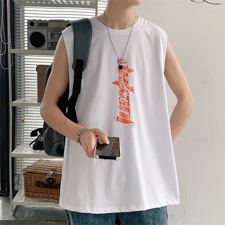 夏季港风宽松青少年休闲背心TC1111-P25,男装T恤,星座717