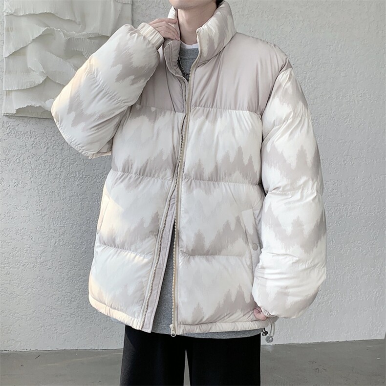 棉服男潮拼色情侣上衣港风加厚保暖宽松立领外套M0780-P90,男装棉衣,星座308B-2