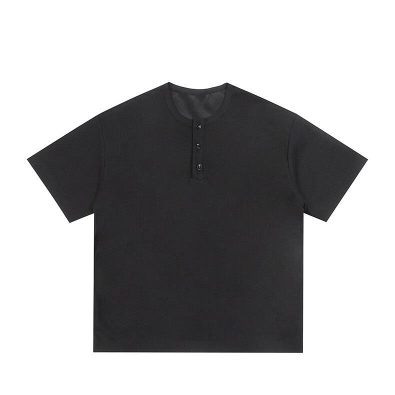 2026男装250克夏季亨利领宽松短袖T恤夏装半袖打底衫S398特P16，男装T恤，电商A233-1
